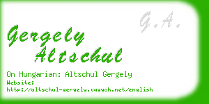 gergely altschul business card
